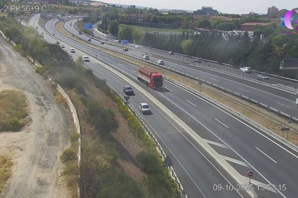 Tremedo accidente sin heridos en la A-2 a la altura de Torremocha 