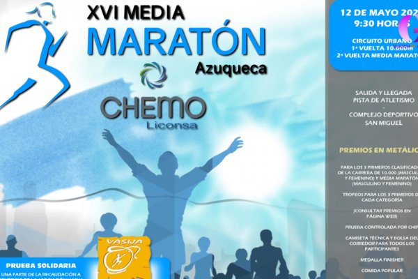 Abierto el plazo de inscripción en la edición número 16 de la Media Maratón Azuqueca Chemo-Liconsa