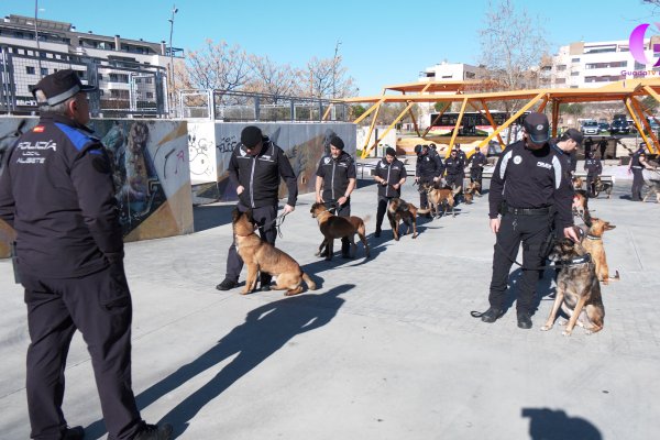Azuqueca vuelve a ser sede nacional de la formación de guías caninos de la policía