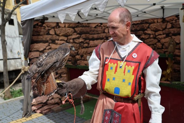 Pareja viaja a la Edad Media