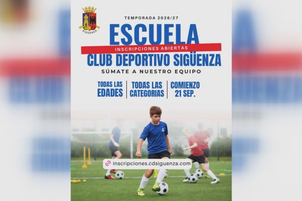 Abierto el plazo de inscripción de la escuela del C.D Sigüenza