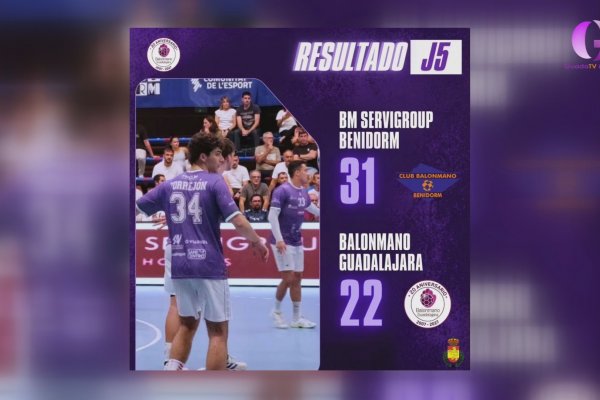 Derrota clara del Balonmano Guadalajara en Benidorm