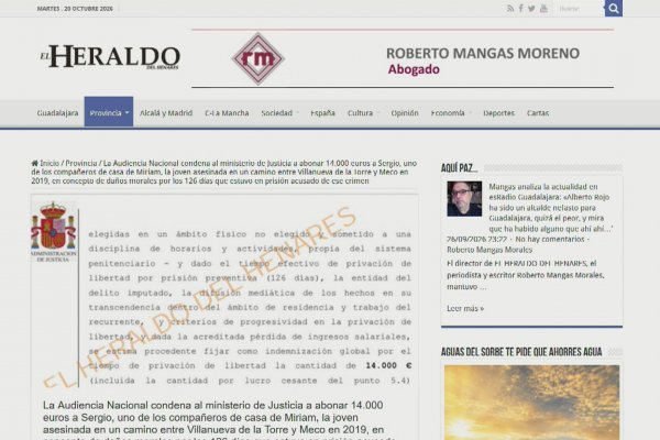 Indemnizan con 14.000 euros al falso acusado por el caso Miram Vallejo